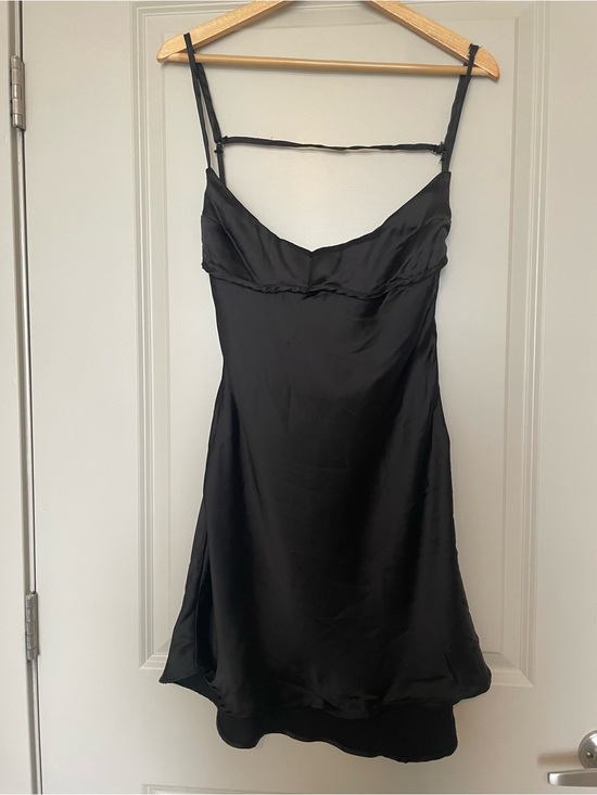 Zara Dresses & Skirts - Zara Black Satin Slip Dress with Adjustable Straps
